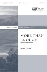 More Than Enough SATB choral sheet music cover